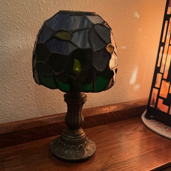 Other - Tiffany Style Stained Glass Tea Light Table Lamp